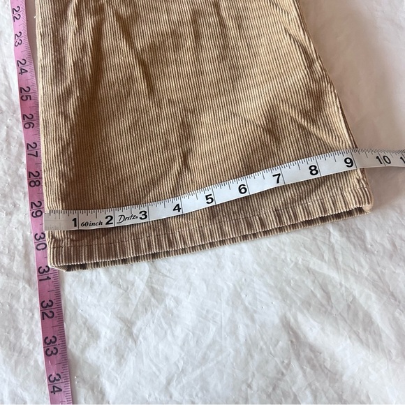 Ralph Lauren Vtg 90s Y2K Tan Corduroy Bootcut Pants Size 12 Midrise Cotton - Picture 11 of 12